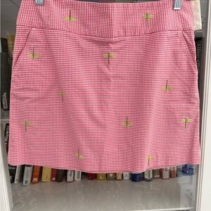 J.Crew Vintage Pink Gingham Dragonfly Skirt – Size 6